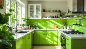 Cuisines : adieu le noir, le blanc et le bois, cette couleur inattendue s’impose partout en 2026