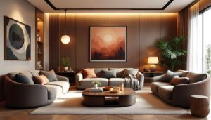 Couleurs riches, meubles courbes, textures profondes : les tendances salon qui vont dominer l'année 2026