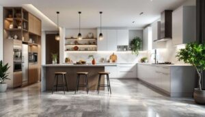 Carrelage XXL c'est terminé : voici le revêtement de sol qui cartonne dans les cuisines en 2026