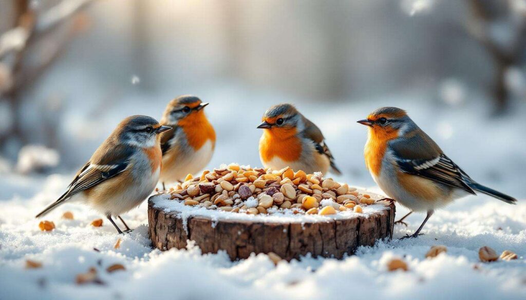 Oiseaux affamés : cet ingrédient de cuisine à 50 centimes leur sauve la vie par grand froid