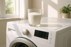 Machine à laver : pourquoi verser le produit dans un verre avant de lancer le cycle change tout